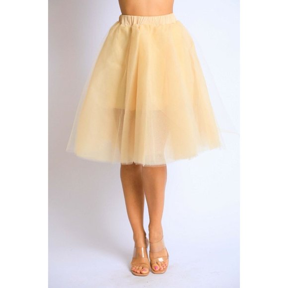 Women Princess Tulle Knee Length A Line Ballet Skirt Underskirt XS,S,M,L,XL - Picture 2 of 4